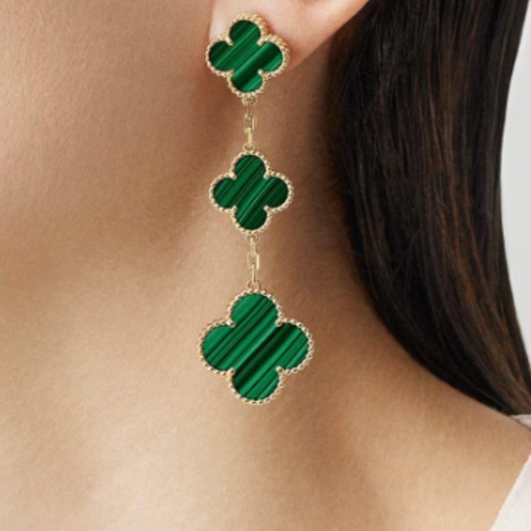 CLOVER EARRINGS | GREEN